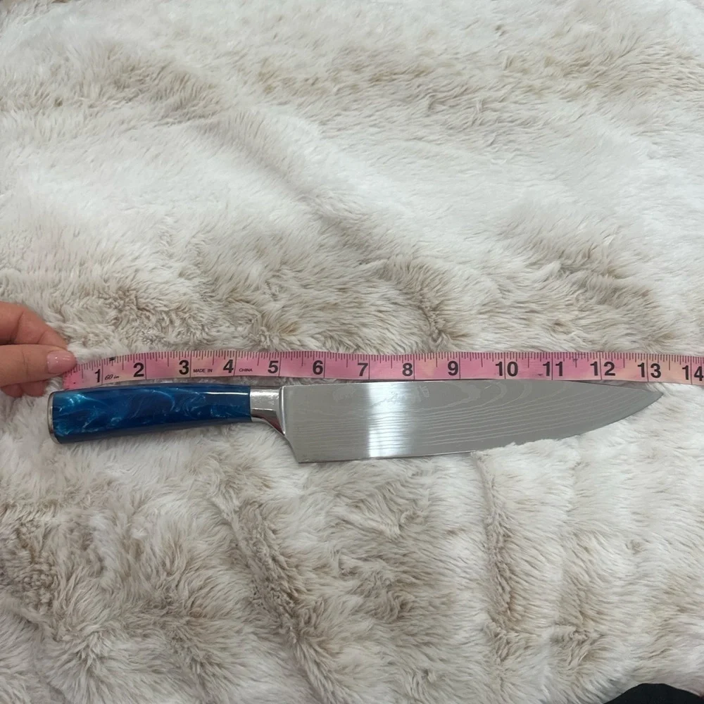 Blue Stainless Steel Kitchen Knife